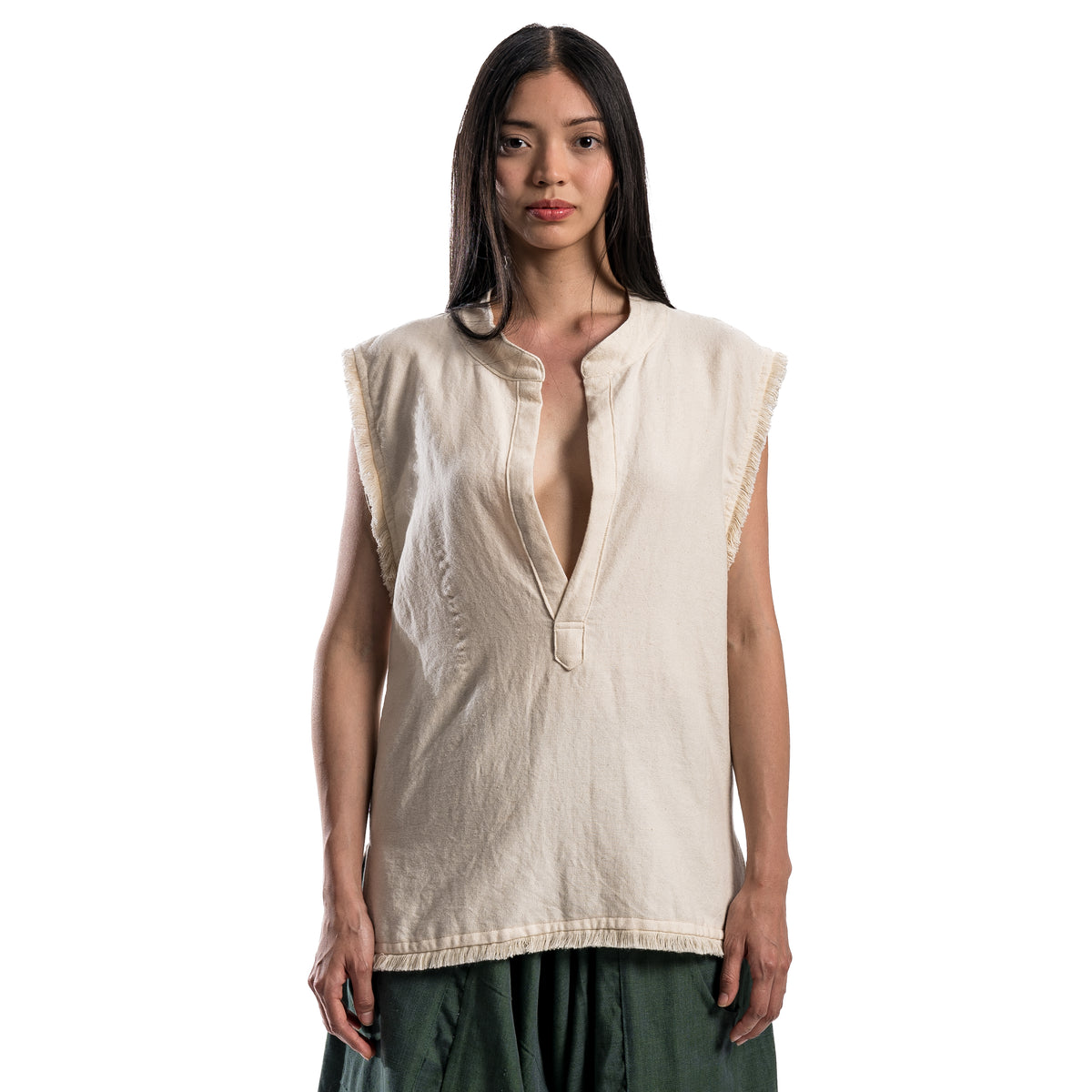 Blusón cuello en V